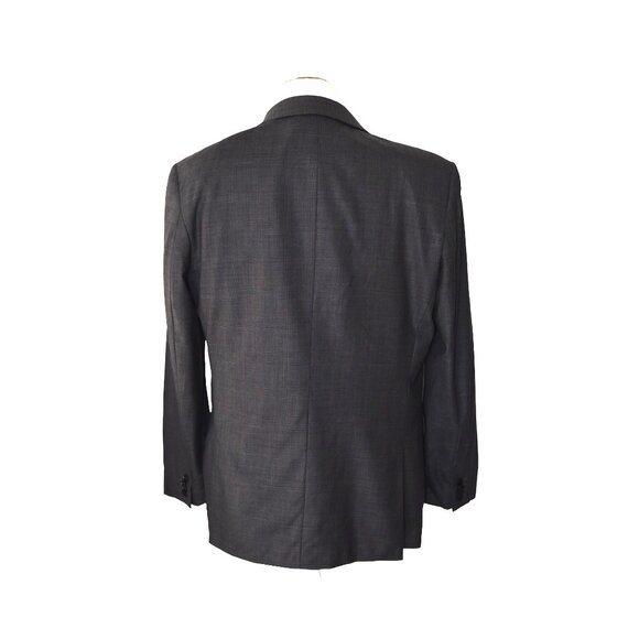 Express Producer Blazer 42R 94% Wool Charcoal Gray Modern Business Minimalist - Picture 2 of 8